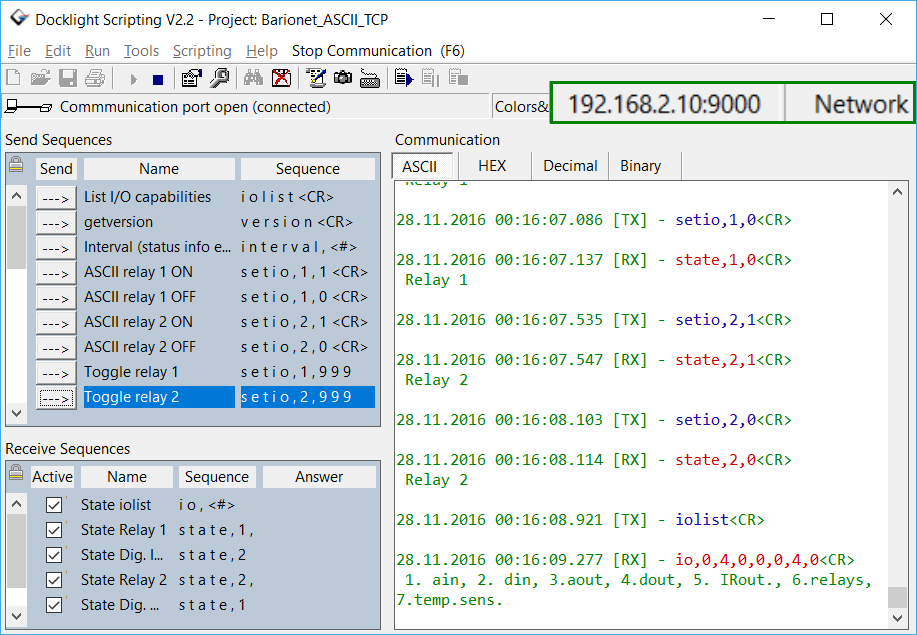 IoT terminal TCP/UDP debugging testing Docklight Scripting RS232 terminal